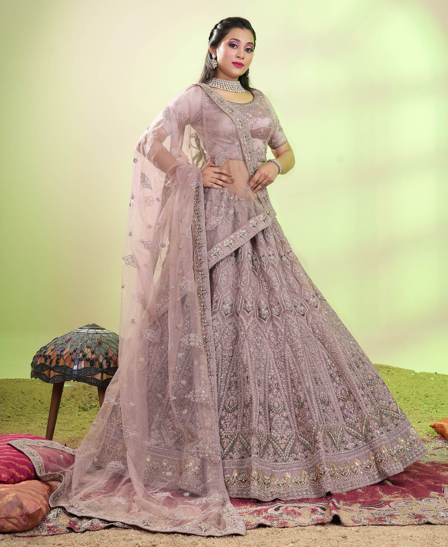 Indian Lehenga for Engagement in Devon Avenue, Chicago, IL