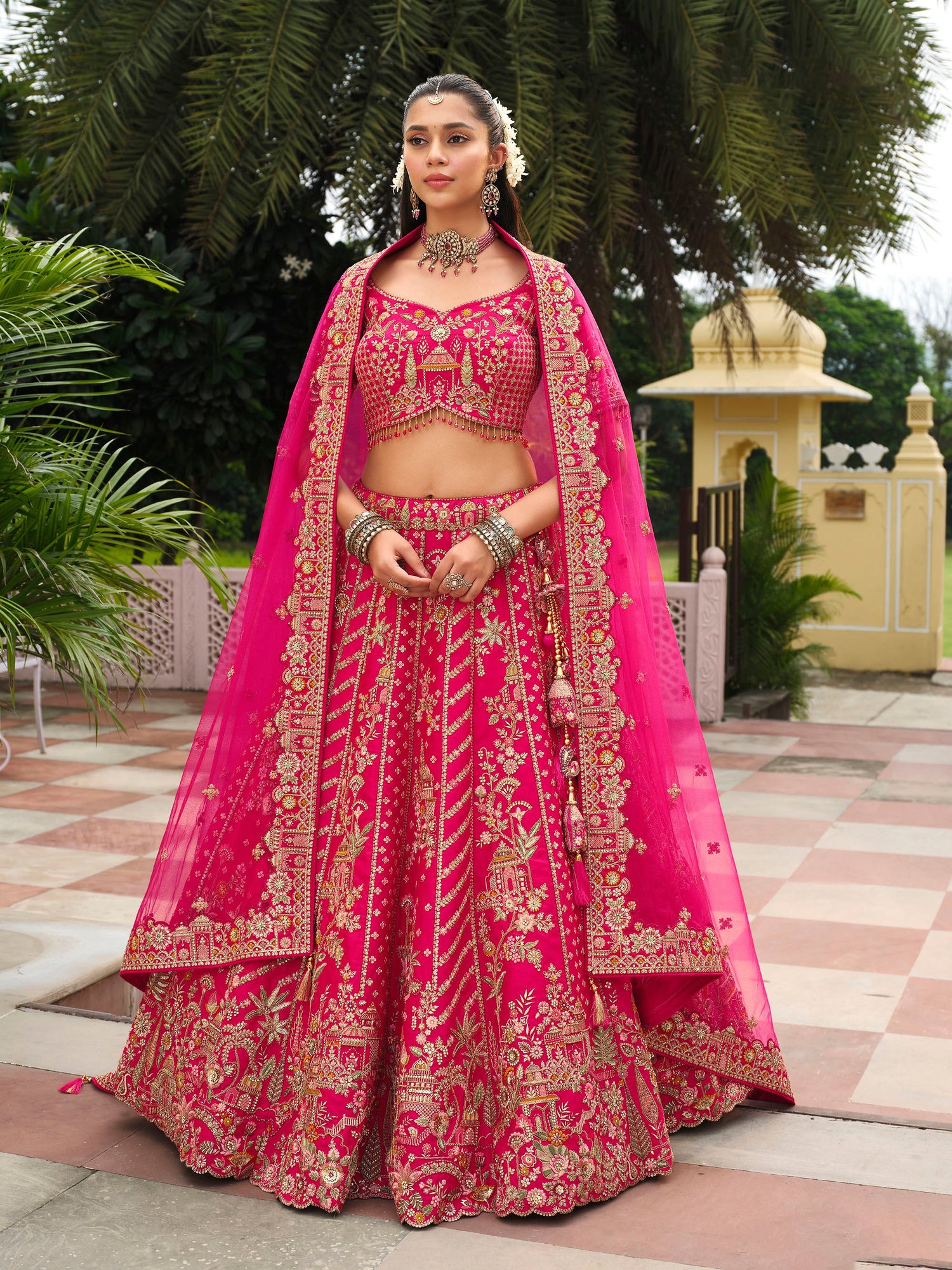 Zari Work Bridal Lehengas