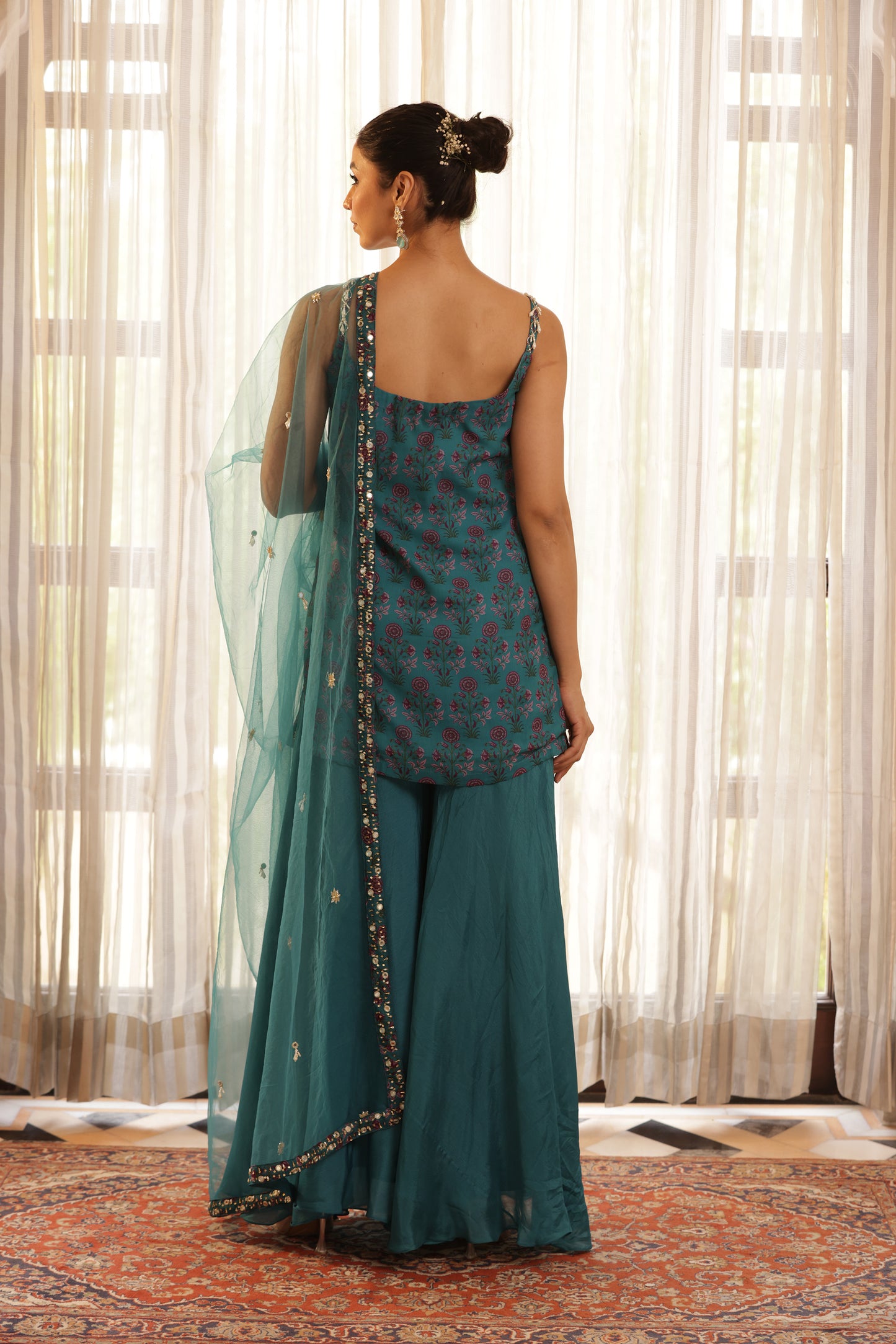 Noor Neher Green Mehendi Kurti set