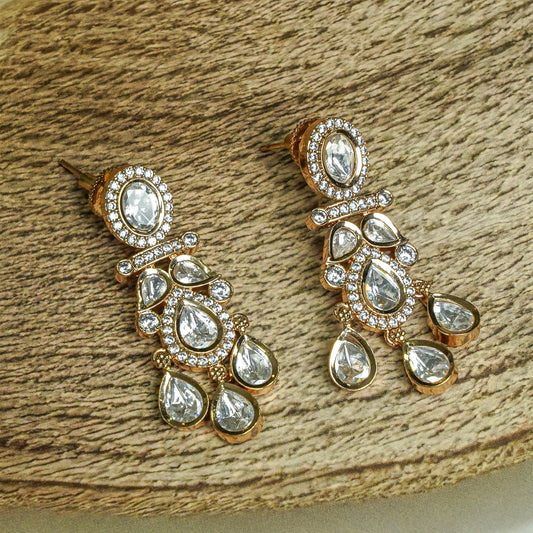 Zevar Club 22K Gold Plated Handcrafted Minimal Drop Chandbaalis