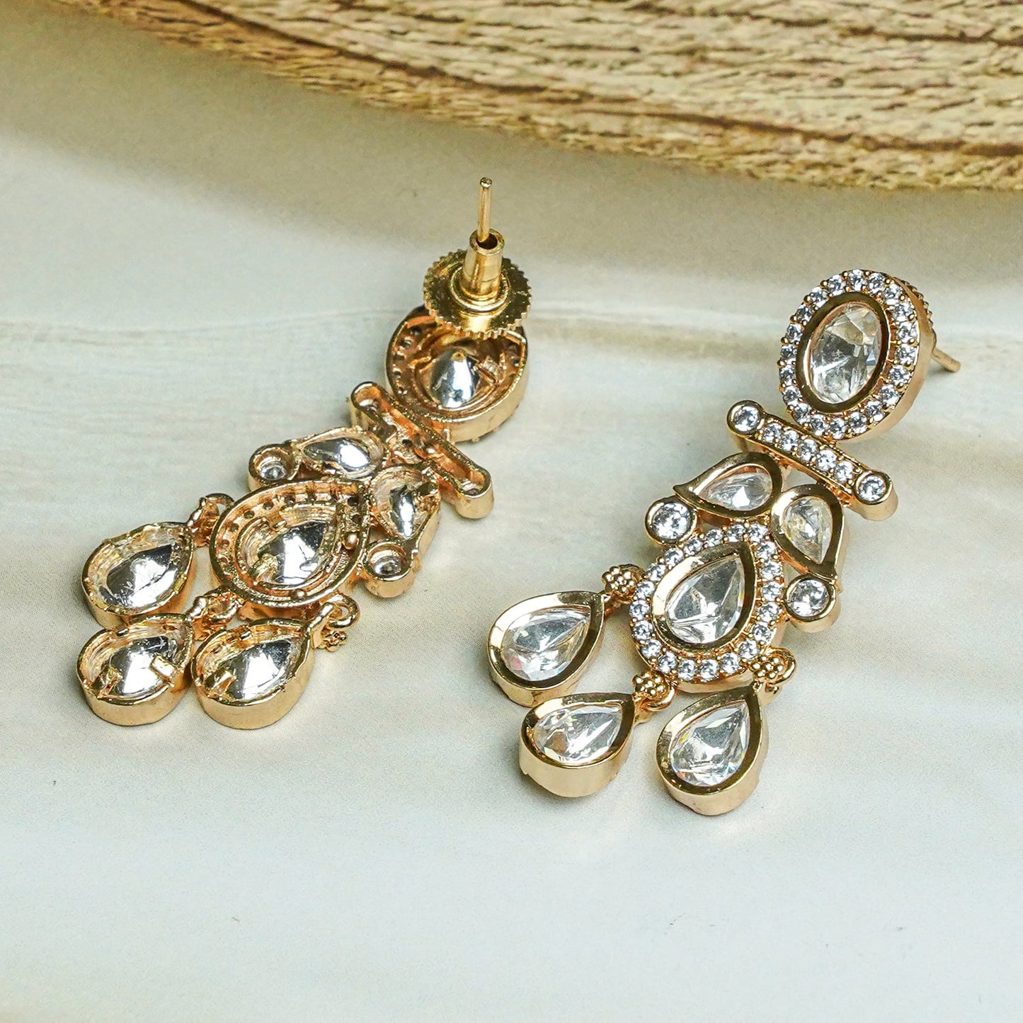 Zevar Club 22K Gold Plated Handcrafted Minimal Drop Chandbaalis