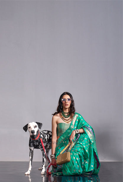 Green Kodai Handwoven Silk Saree