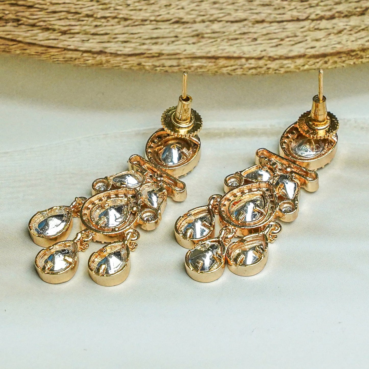 Zevar Club 22K Gold Plated Handcrafted Minimal Drop Chandbaalis