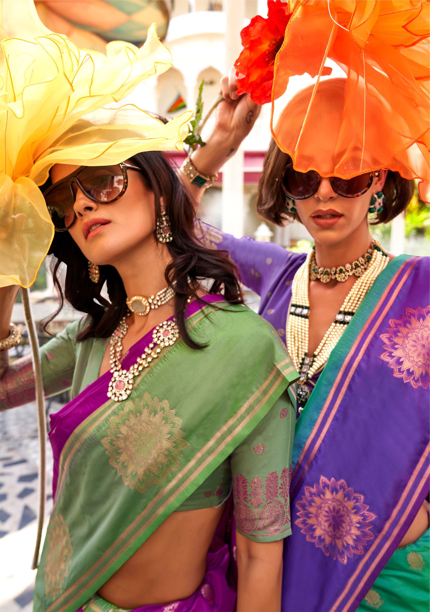 Green Kshasha Two tone handloom saree