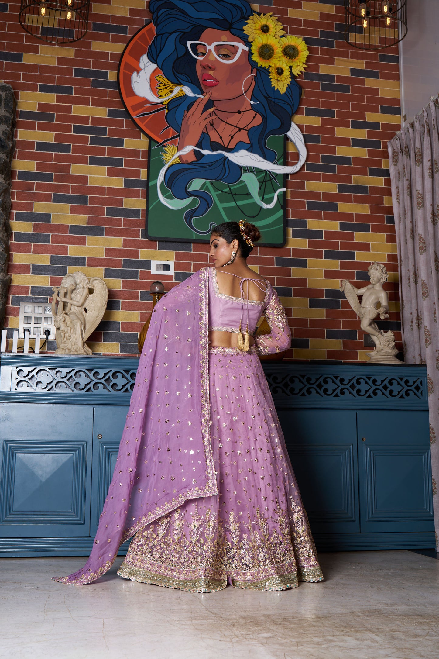 Dusty Purple Eid Lehenga