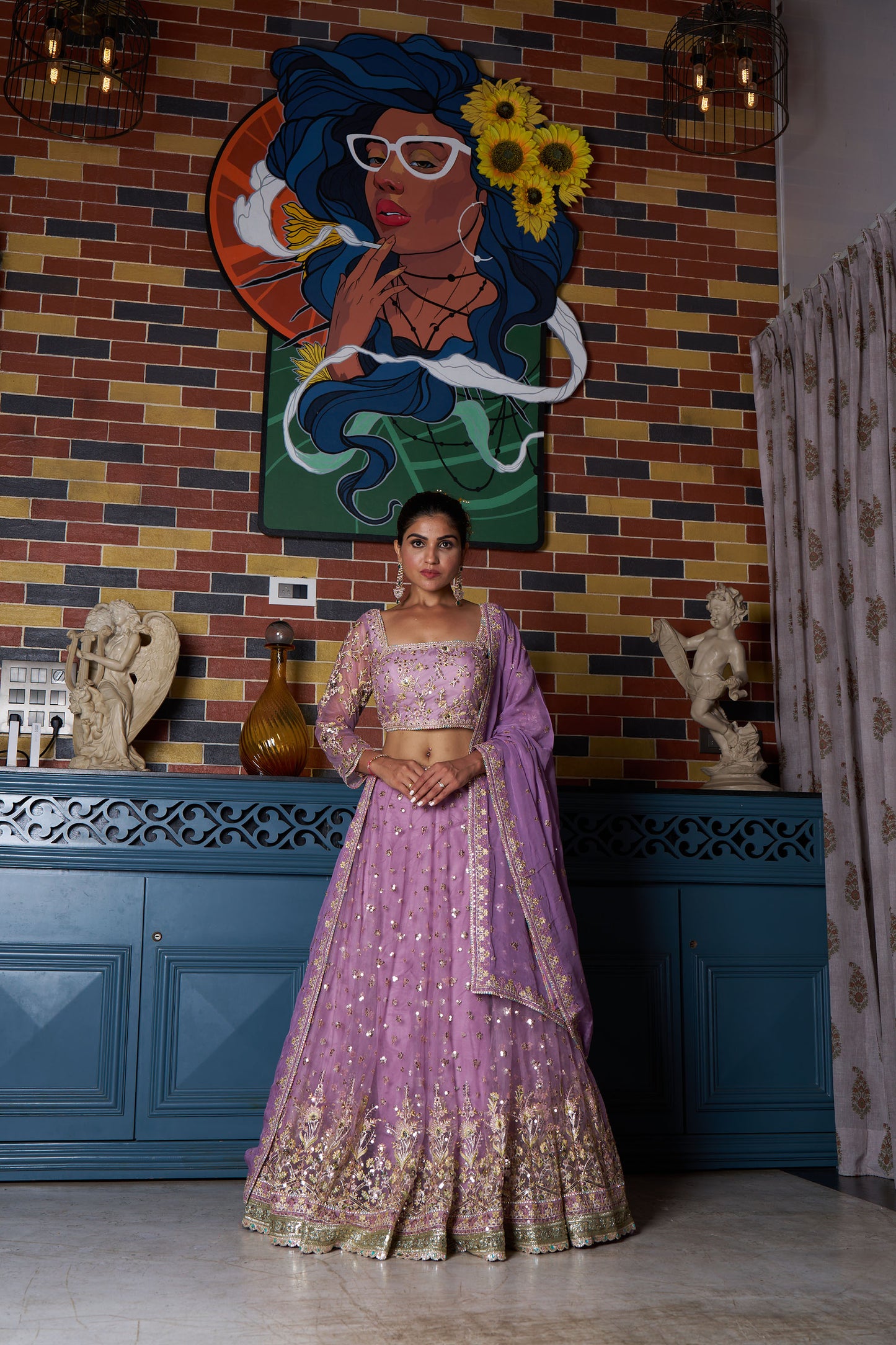 Dusty Purple Eid Lehenga