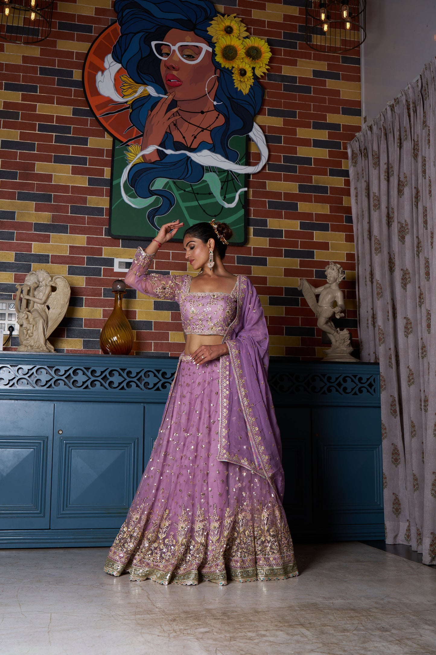 Dusty Purple Eid Lehenga