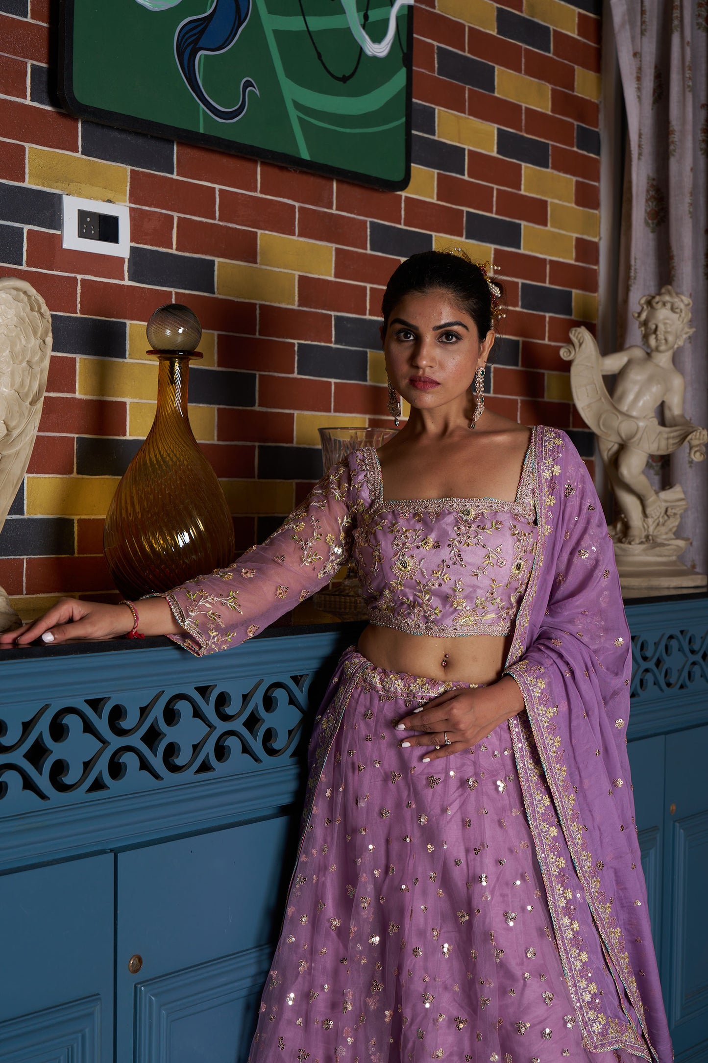 Dusty Purple Eid Lehenga