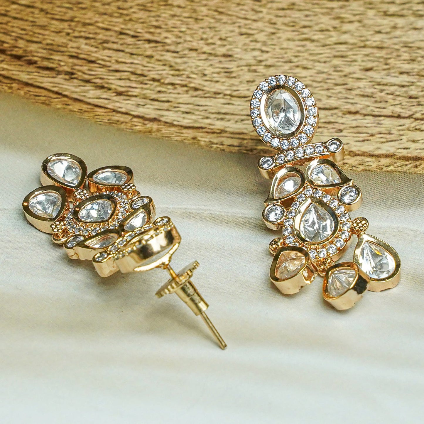 Zevar Club 22K Gold Plated Handcrafted Minimal Drop Chandbaalis