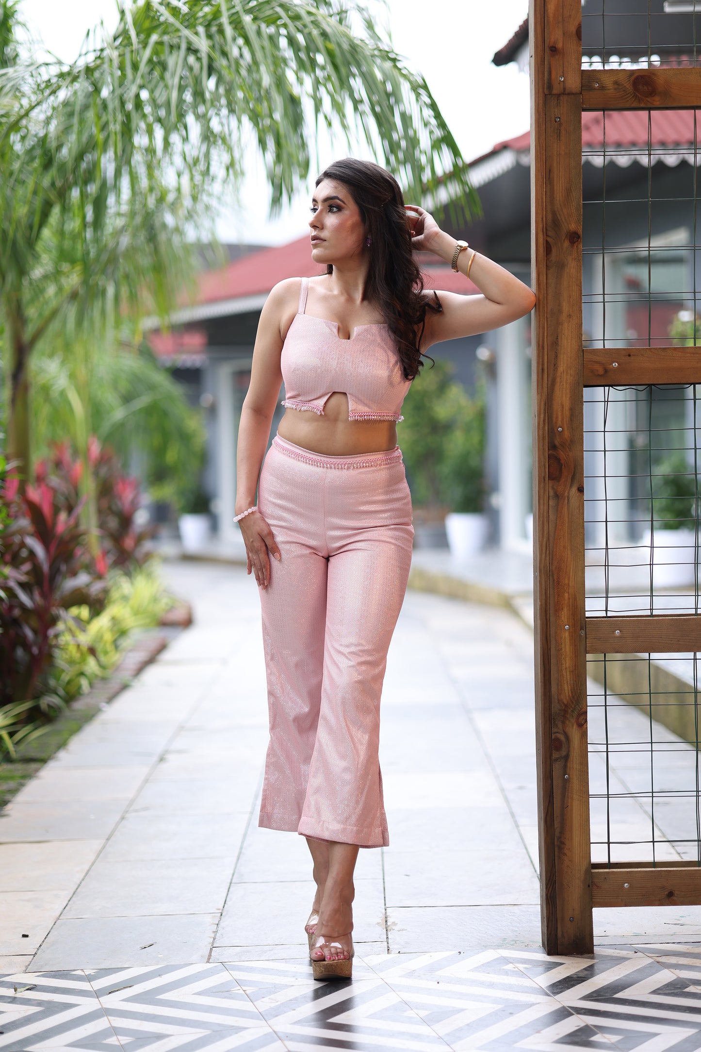 Cotton Candy Crop Top & Bell Bottom