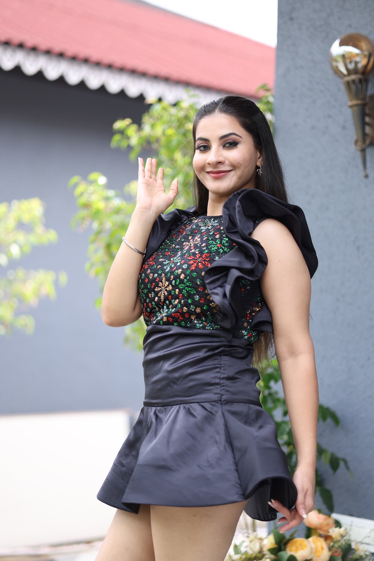 Mystic Moose Black mini frock