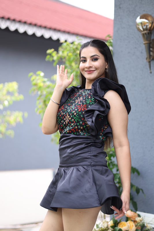 Mystic Moose Black mini frock