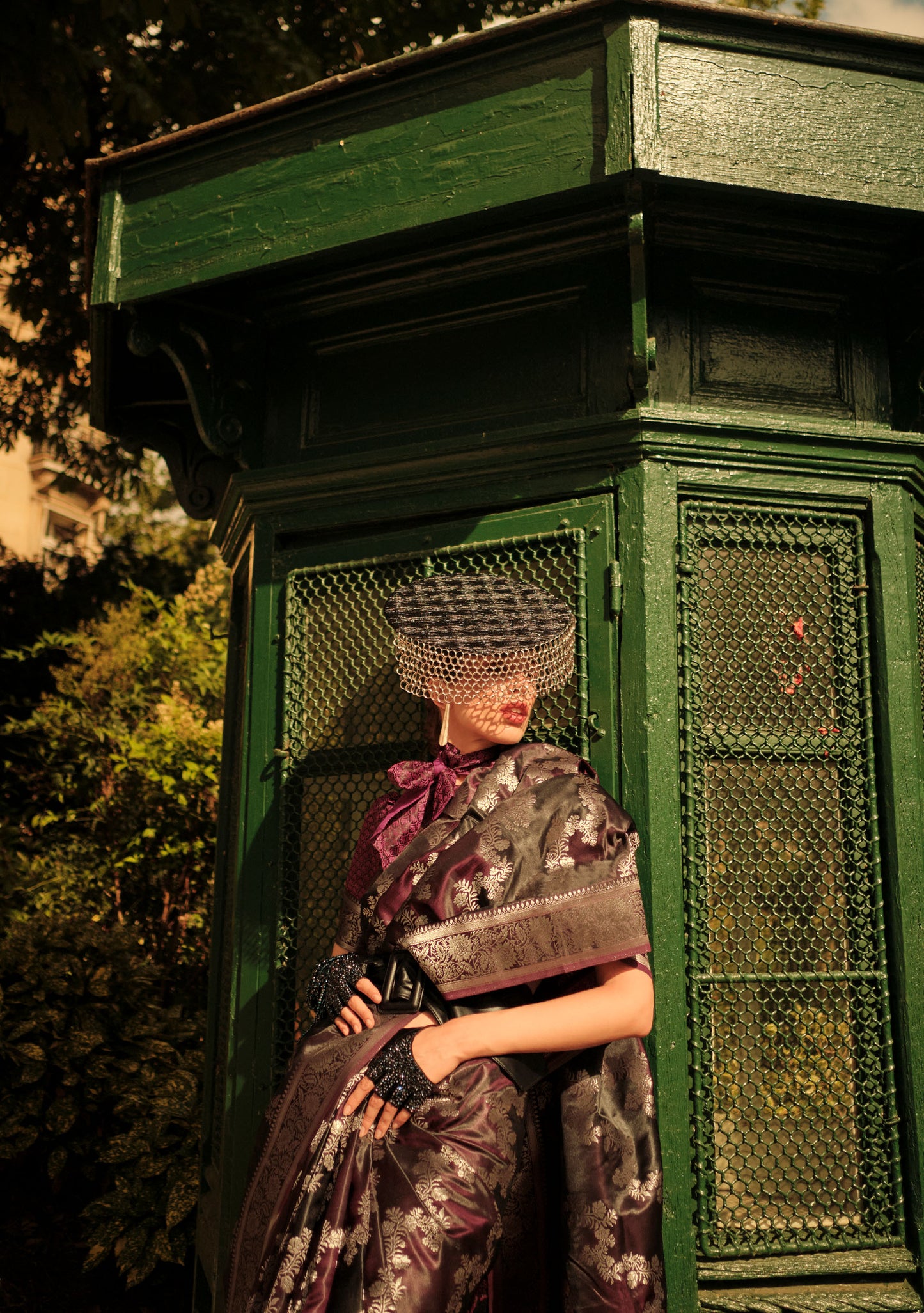 Maroon Kiki Rangkat Handloom Silk Saree