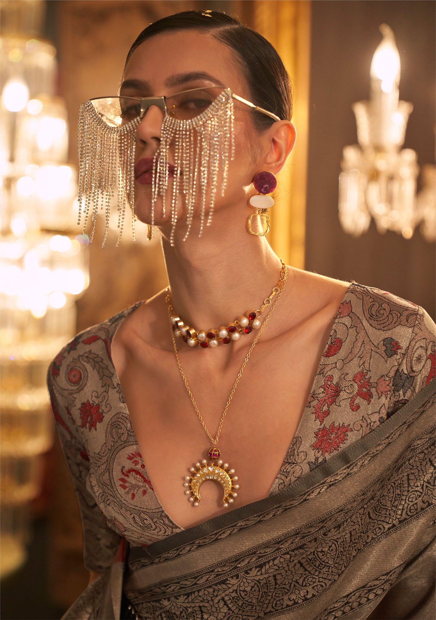 Copper Kanwal Zari Handloom Saree