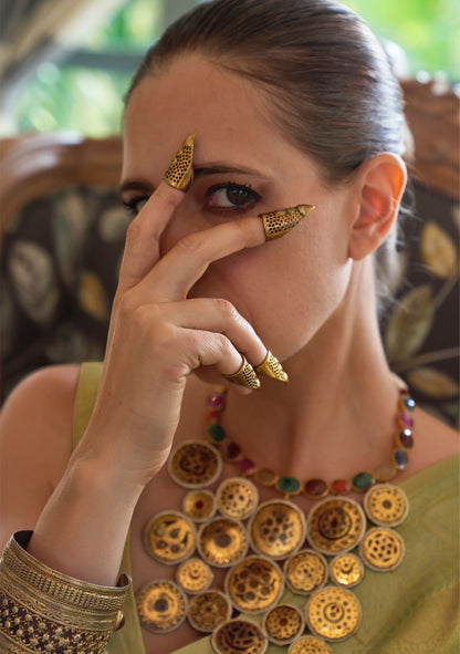 Olive Green Kalki Orchid Satin Tissue Handloom Saree