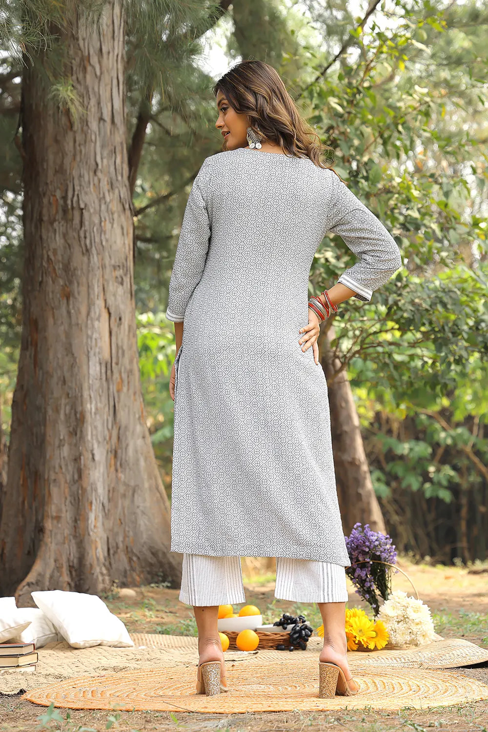 White Pure Cotton Kurta Set