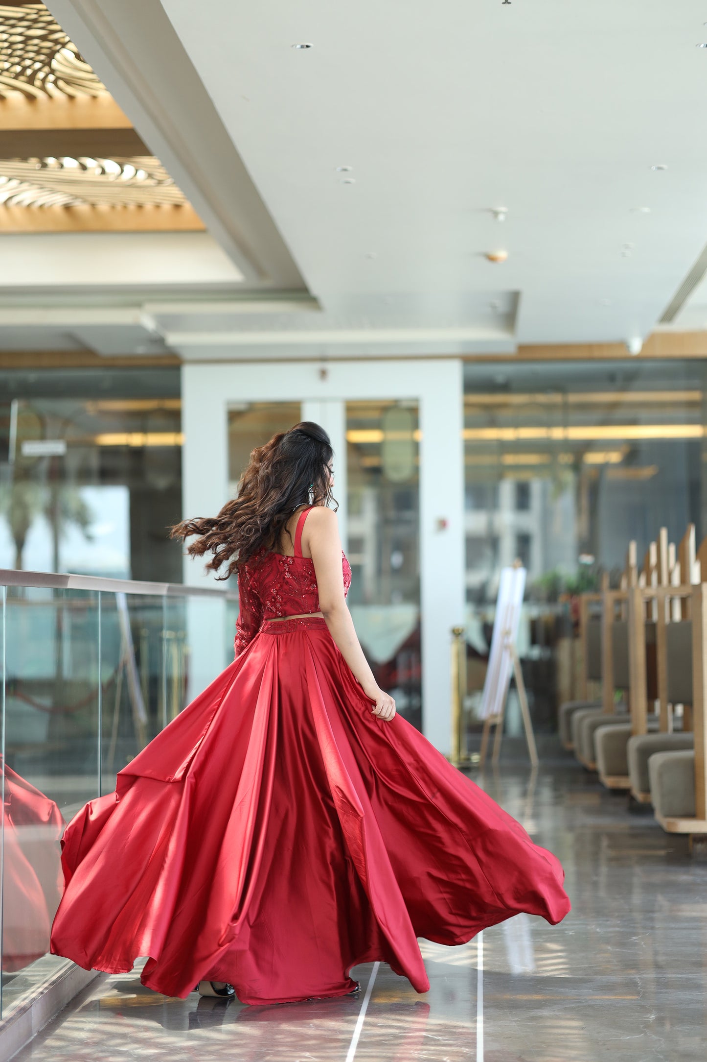 Reverie Red Lehenga & Blouse Set