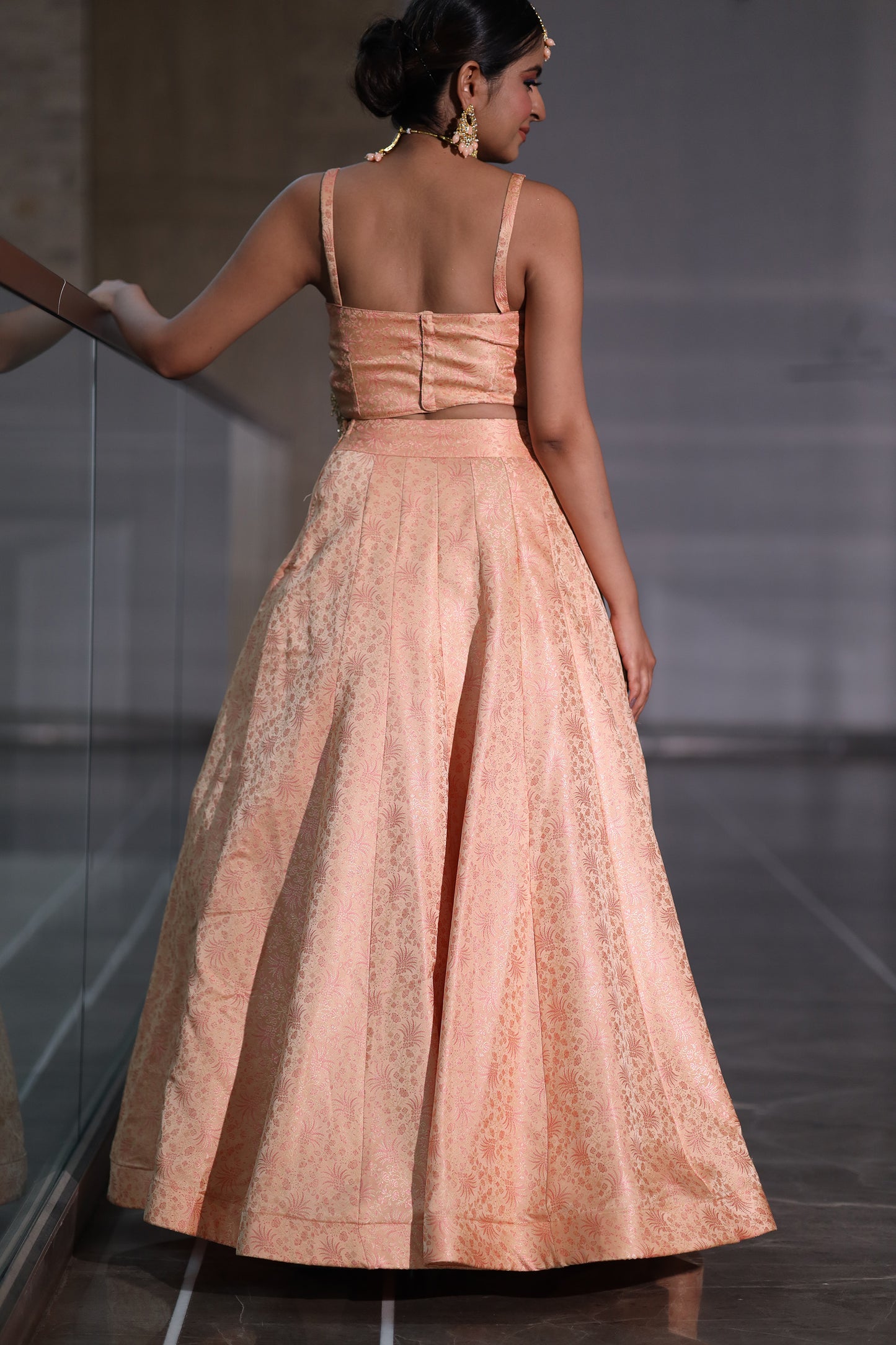 Coral Mirage Peach Lehenga & Blouse