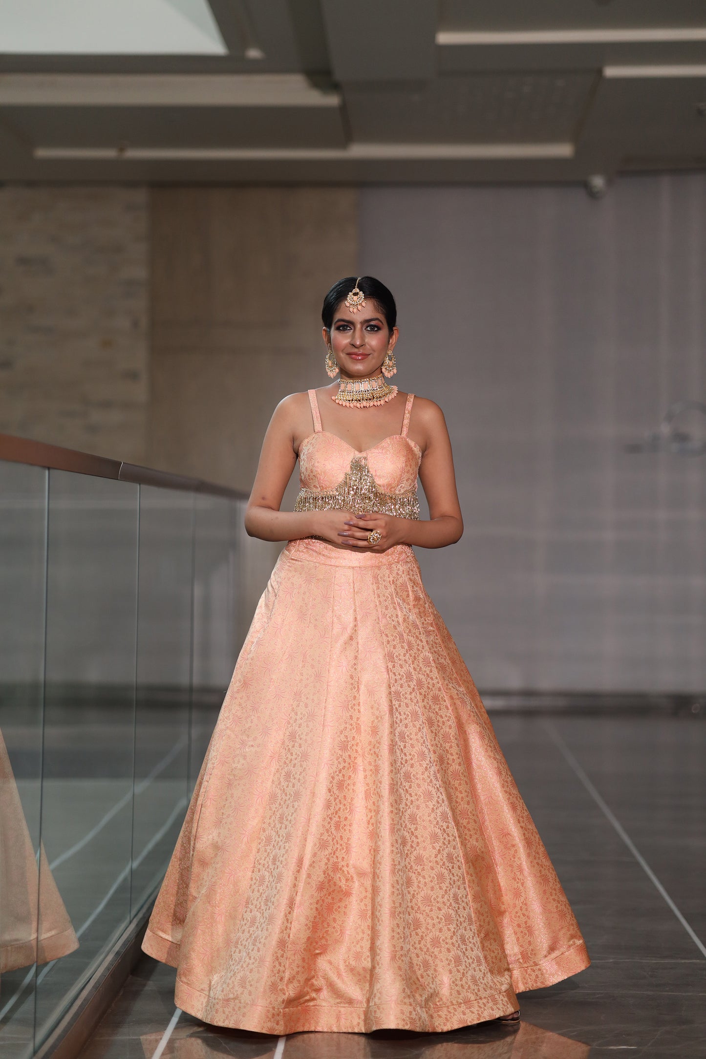 Coral Mirage Peach Lehenga & Blouse