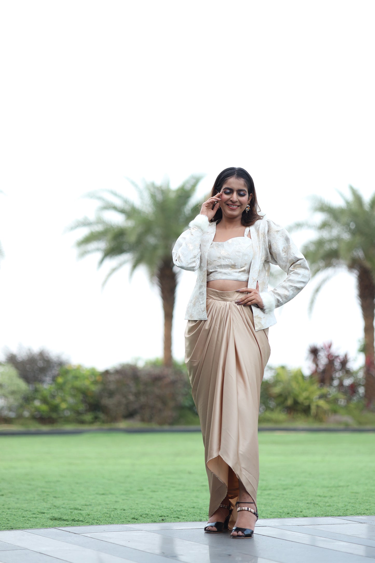 Ivory Glow white & gold 3piece set