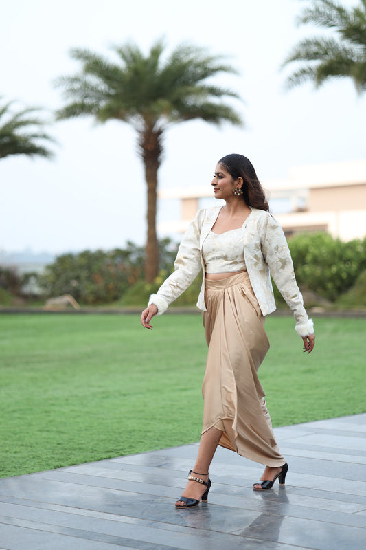 Ivory Glow white & gold 3piece set