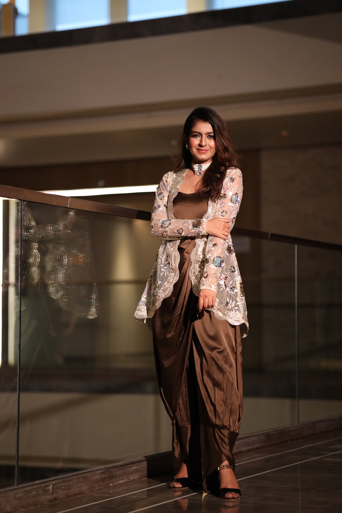 Cappuccino Charm jumpsuit with jacket