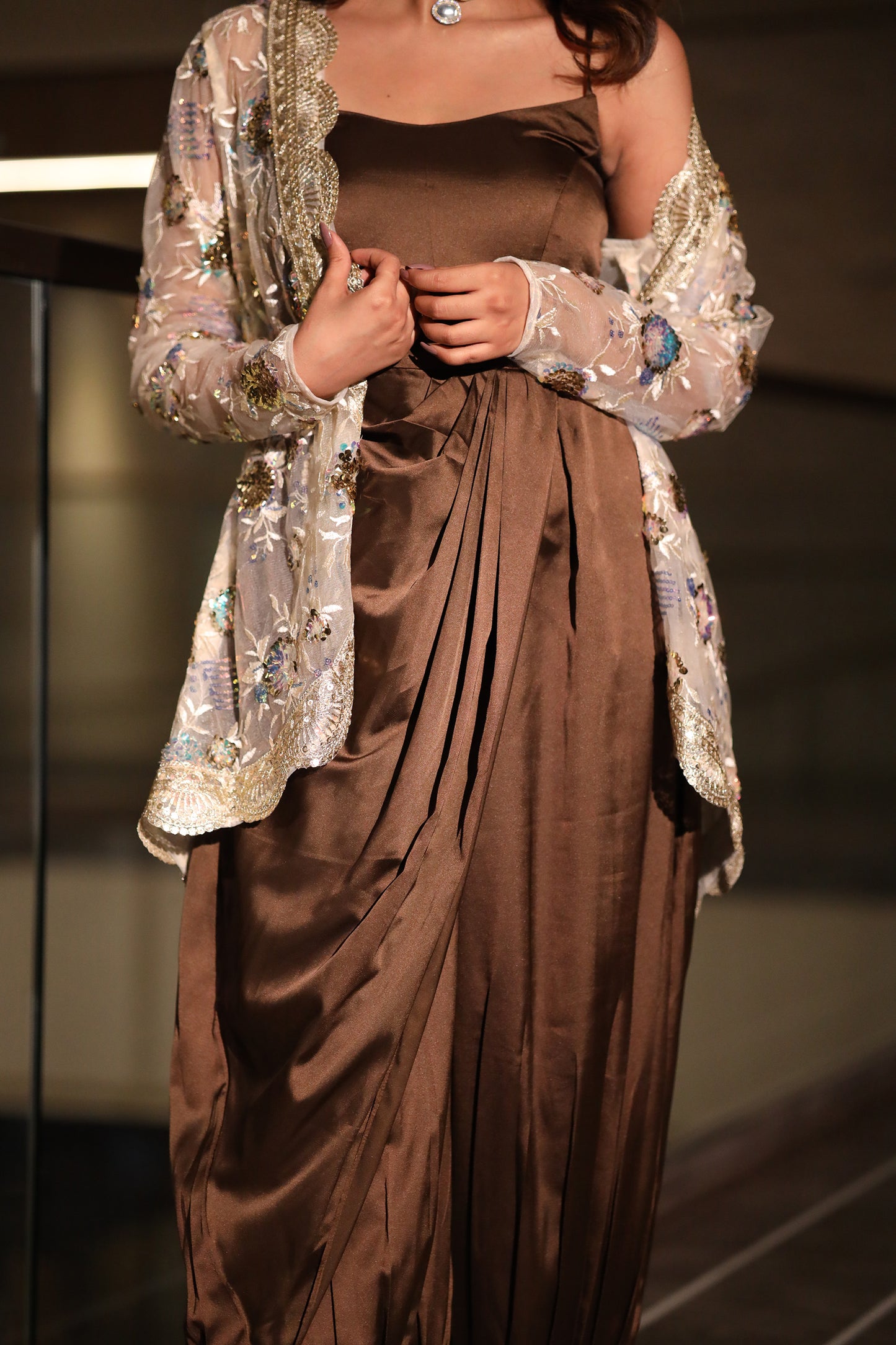 Cappuccino Charm jumpsuit with jacket