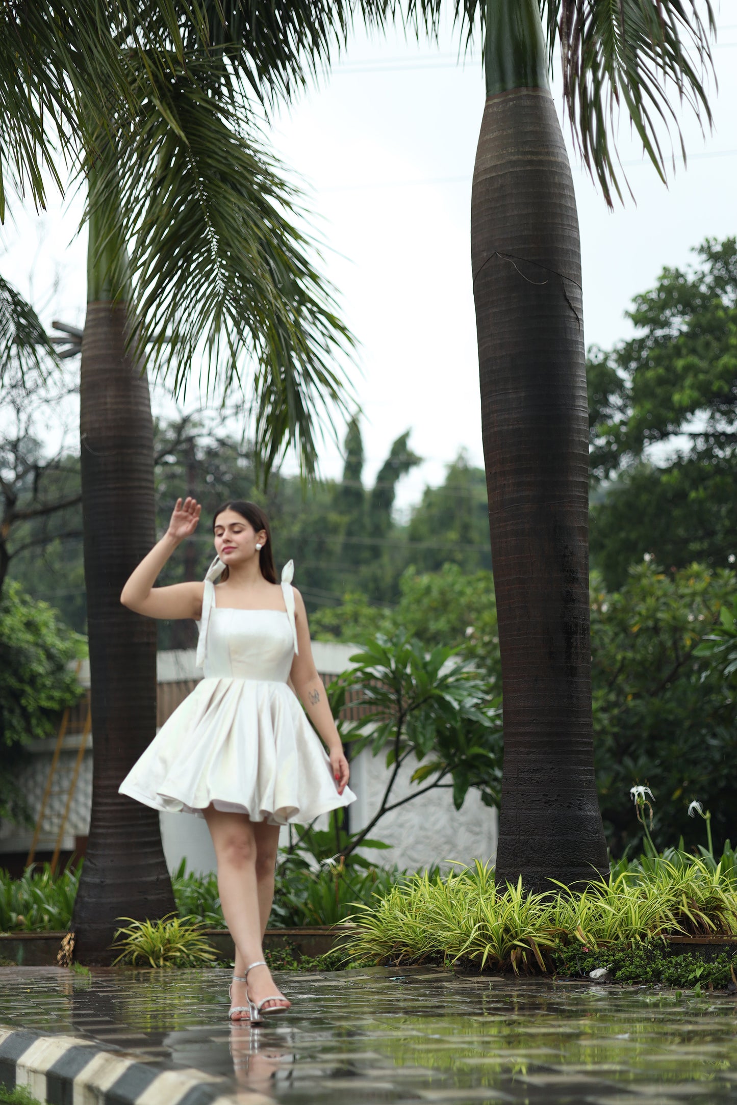 Starlit Doll Silver Shimmer mini Dress