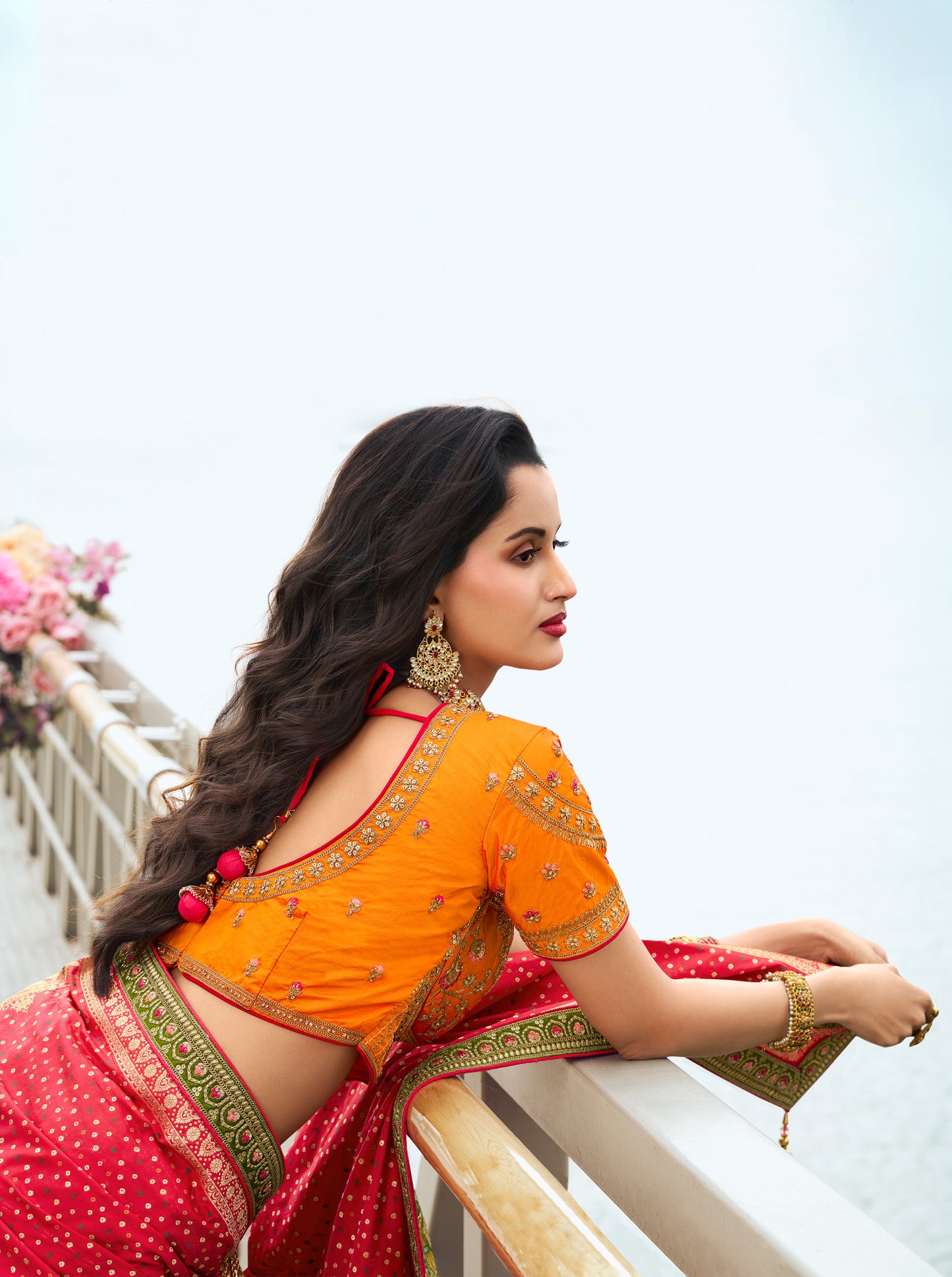 Mustard Banarasi Silk Zarkan Embroidered Umbrella Royal Bridal Lehenga