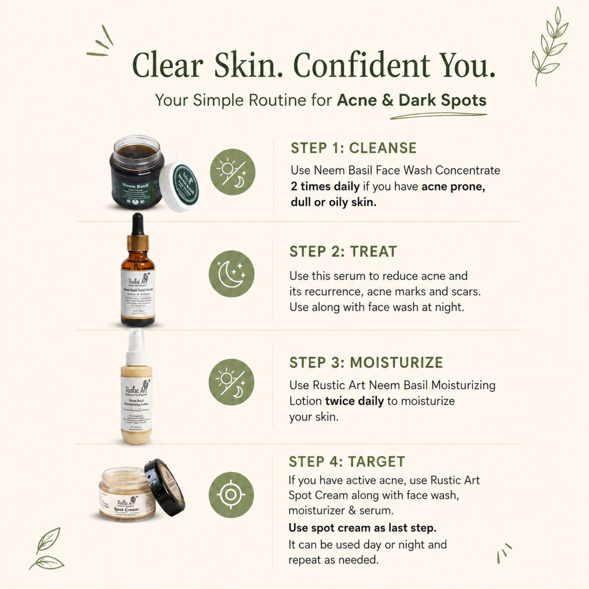 Neem Basil Anti-Acne Moisturizing Lotion (100ml)