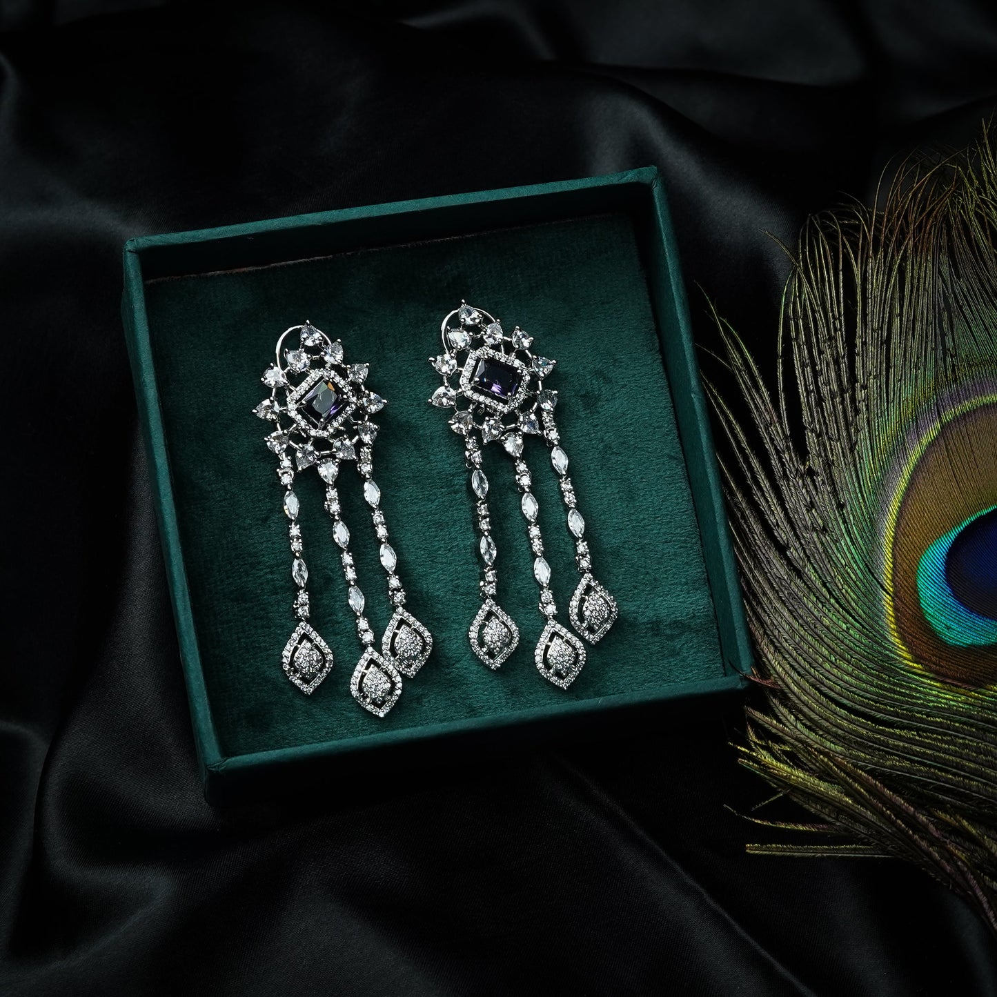 Sana Crystal Diamond Earrings