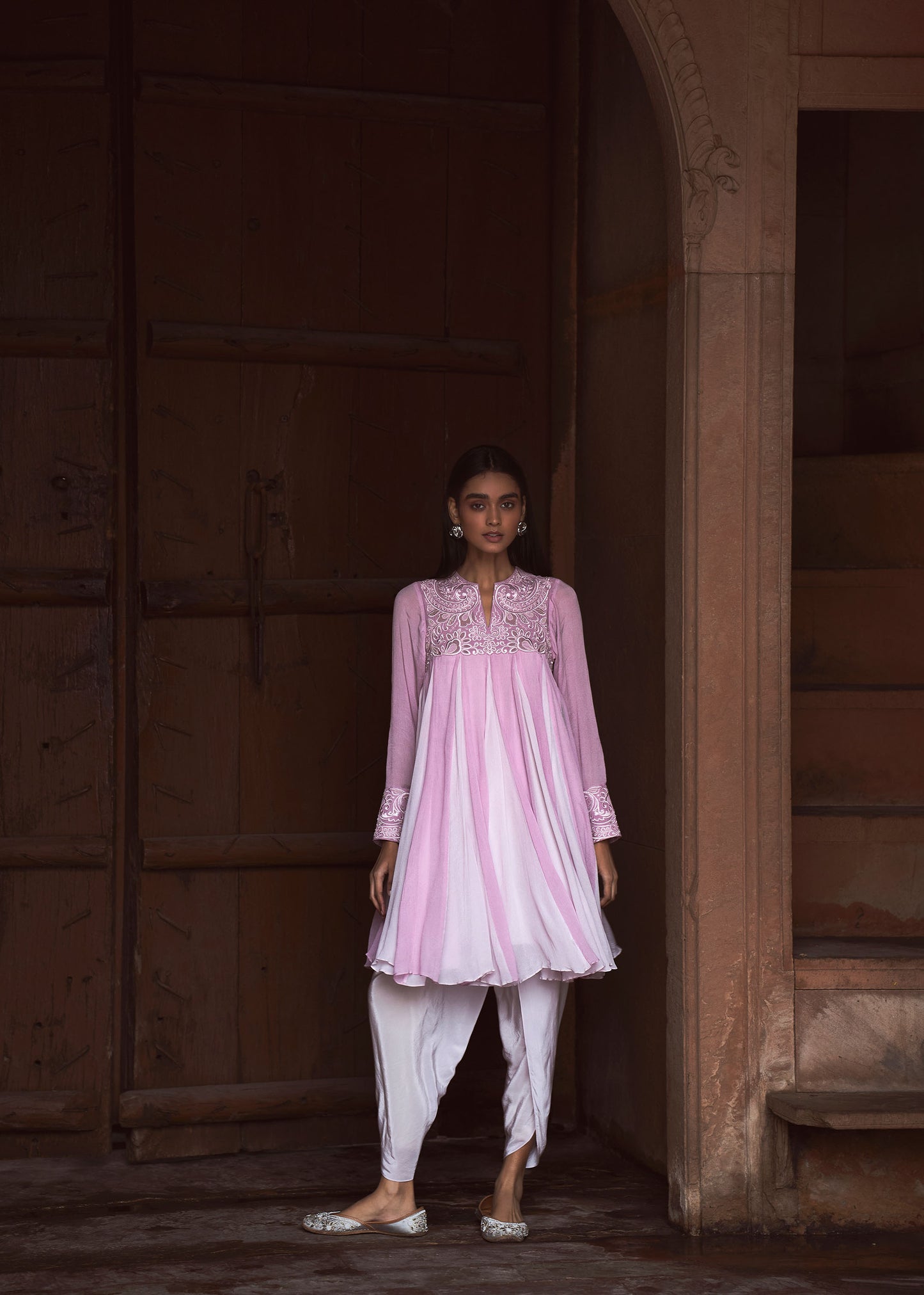 Ziva Enchanting Two-Toned Lilac Kurta Set