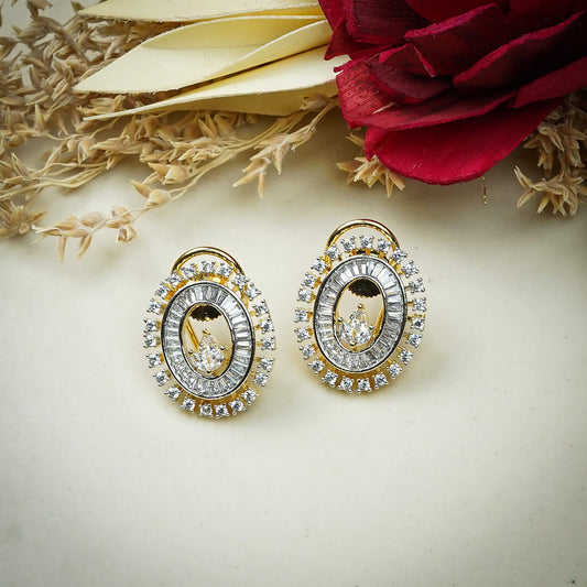 Vibrant Yellow Glow Oval Studs