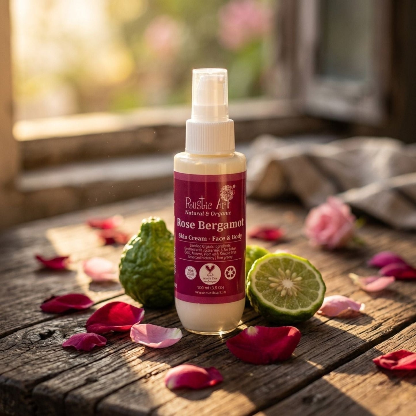 Rose Bergamot Skin Cream - Face & Body Moisturizer (100ml)