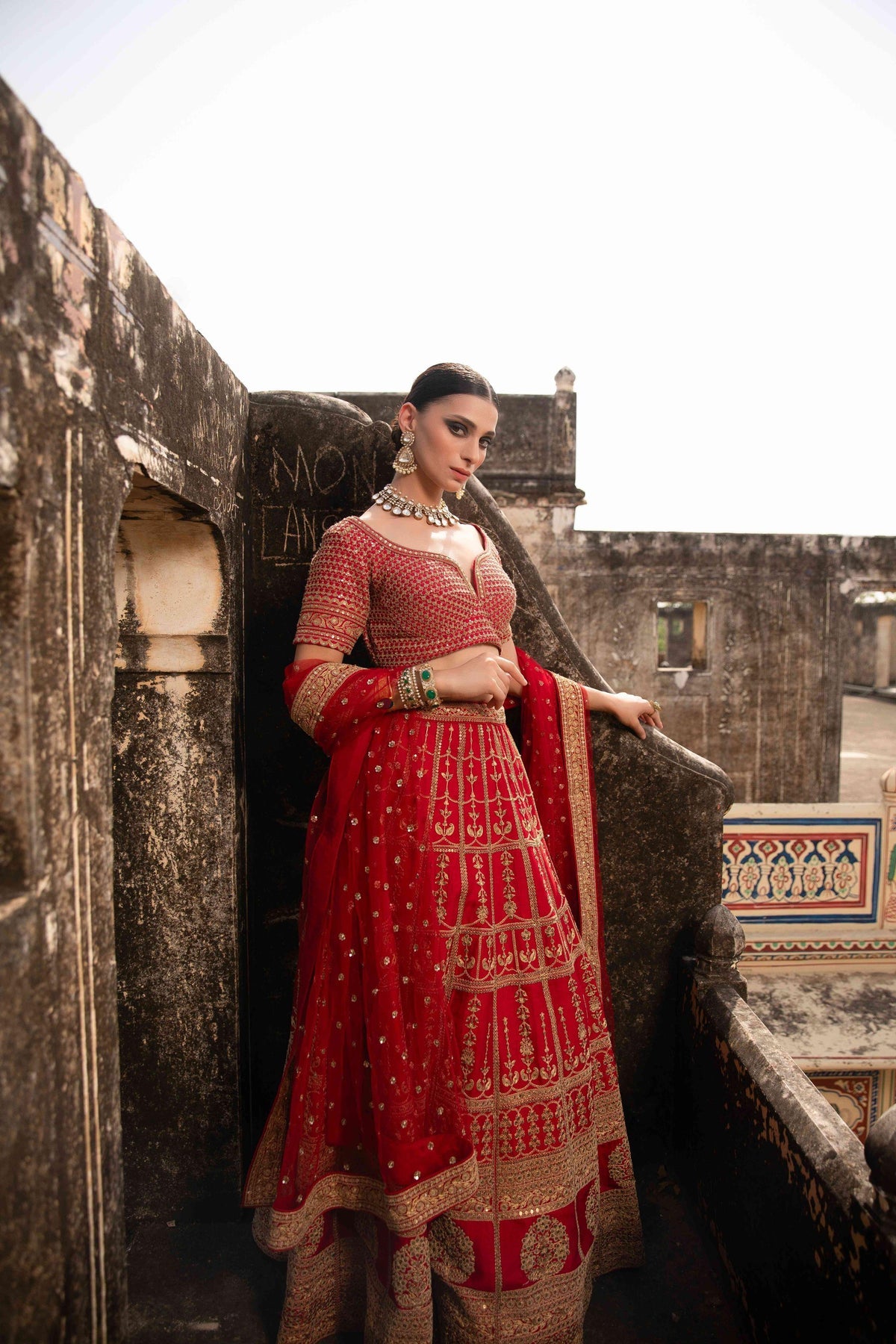 Sundaram, the eternal festive elegance Red Bridal Lehenga