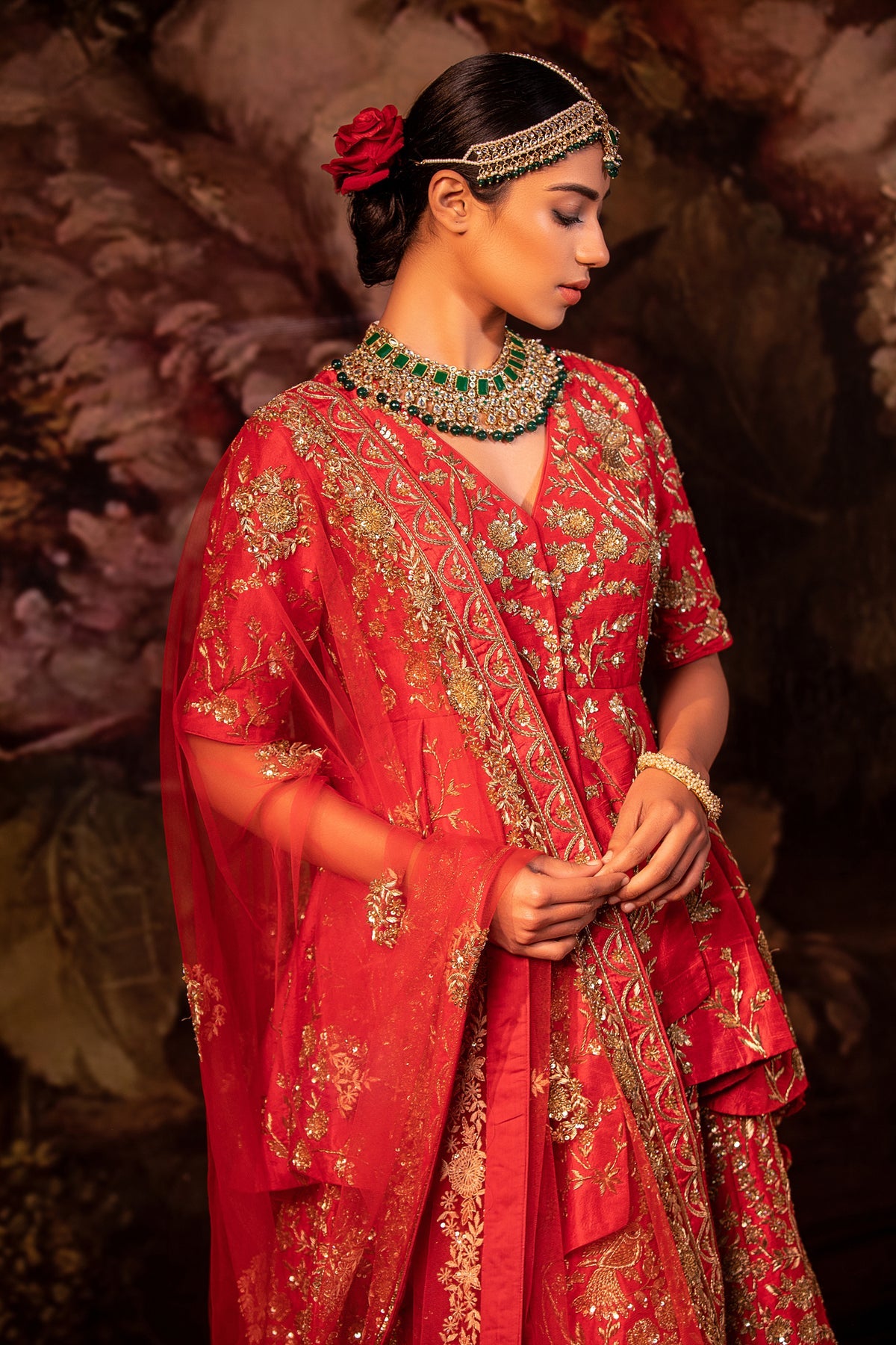 Zoya Red Bridal Lehenga