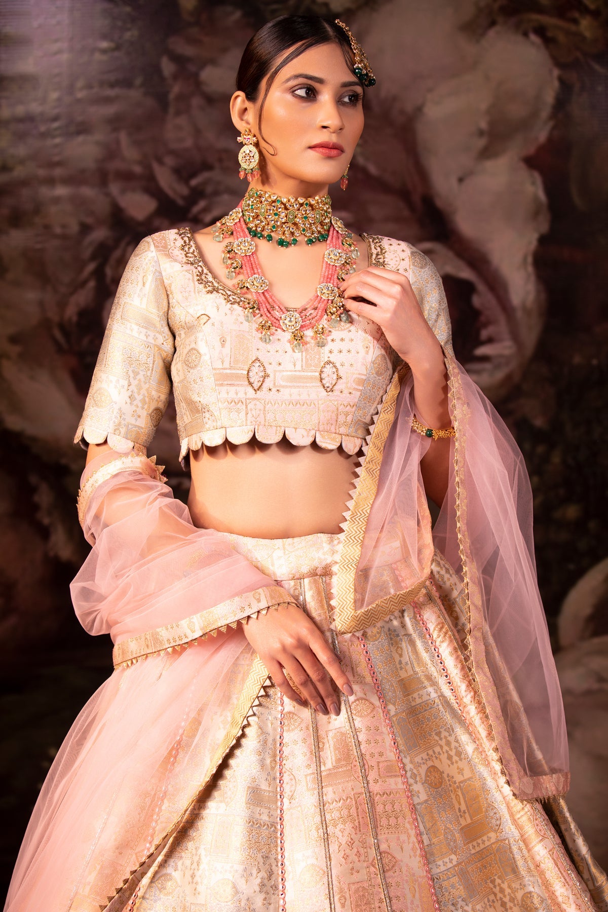 Lelah Pink Bridal Lehenga