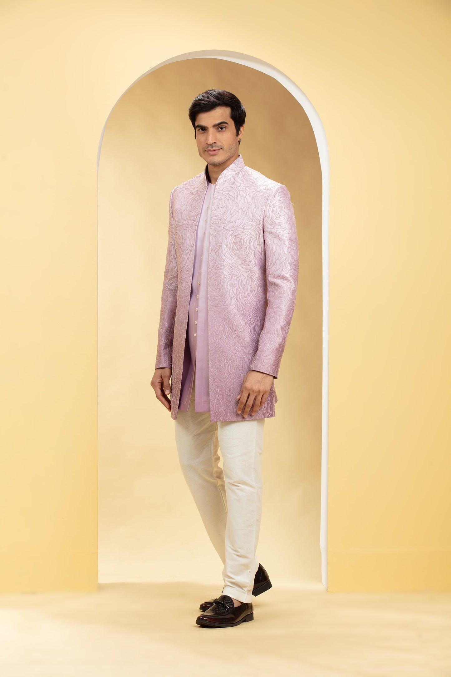 Ombré Mauve Indo Western Jacket set