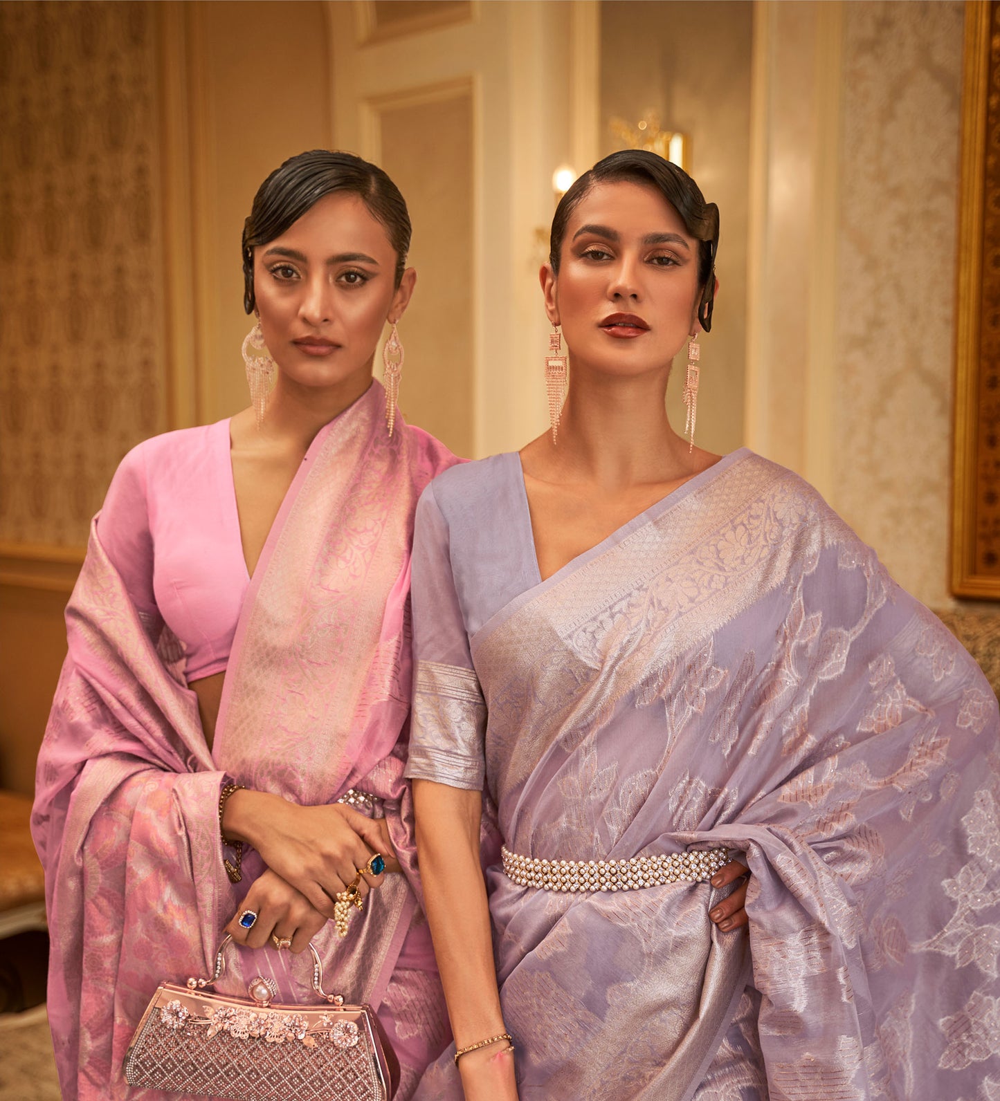 Pink Kyma Silk Modal Handloom Saree