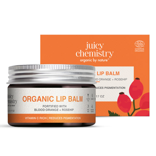 Juicy Chemistry Blood Orange & Rosehip Jar Scrub,5 g | Gentle Exfoliating Scrub For Dark Lips & Pigmentation | Organic Lip Exfoliator For Soft, Smooth, Supple And Luscious Lips|Suitable For Men & Women