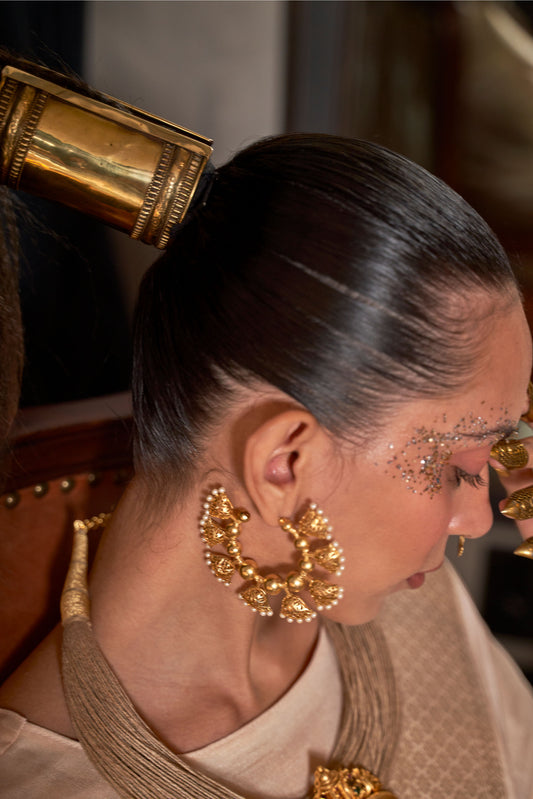 Off white Korsa Georgette Pure Khadi Nylon saree