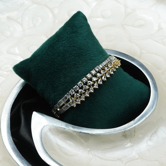 Three Line Regal Radiance Diamond Bracelet