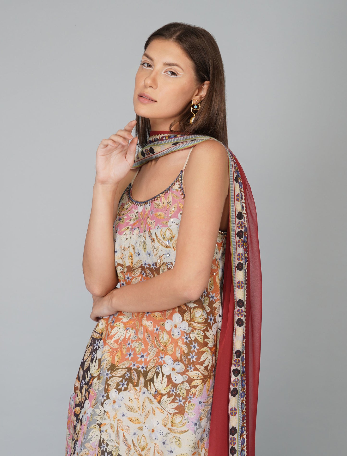 Melange Print Garara Set