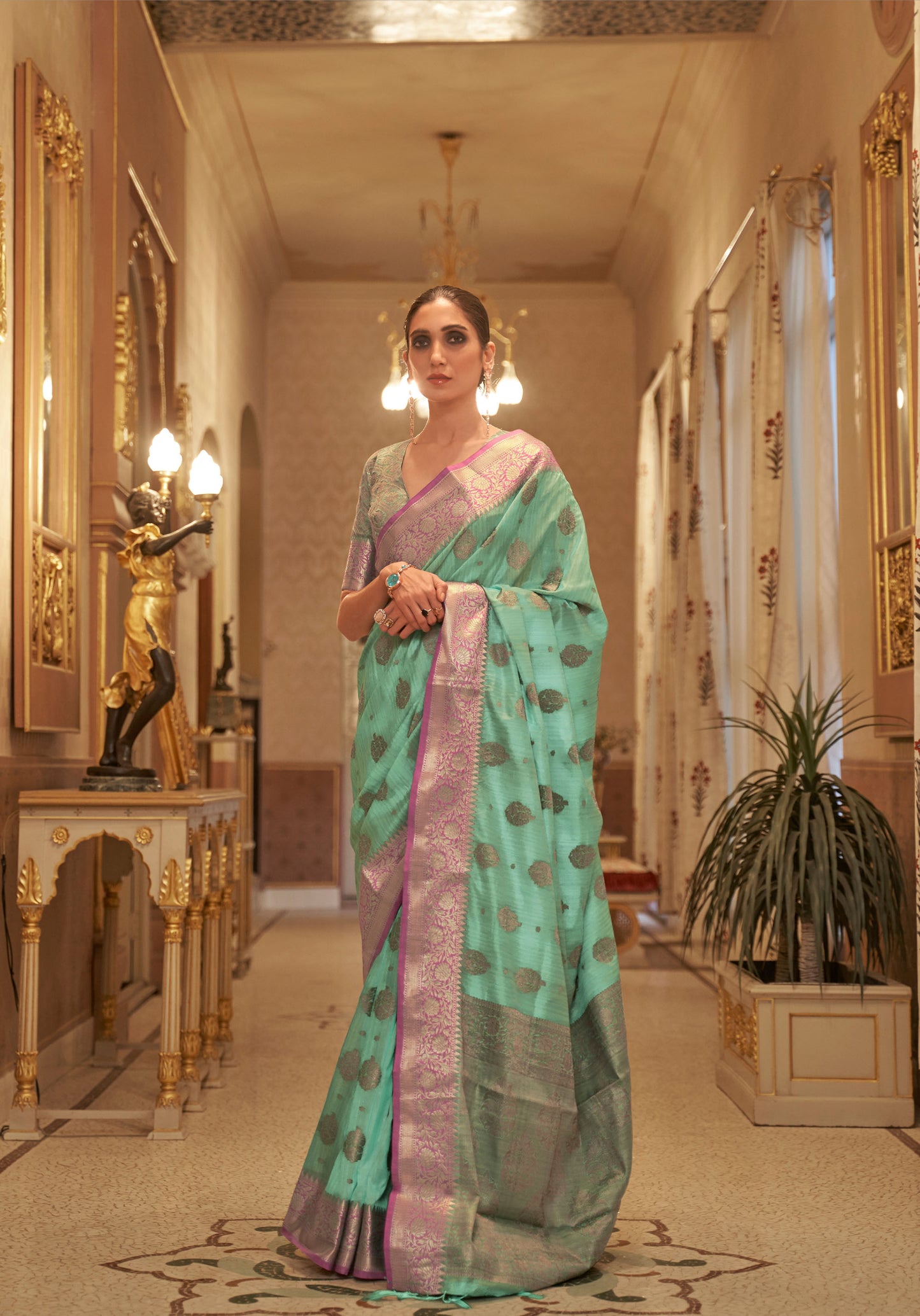 Green Karmani Silk Handloom Saree