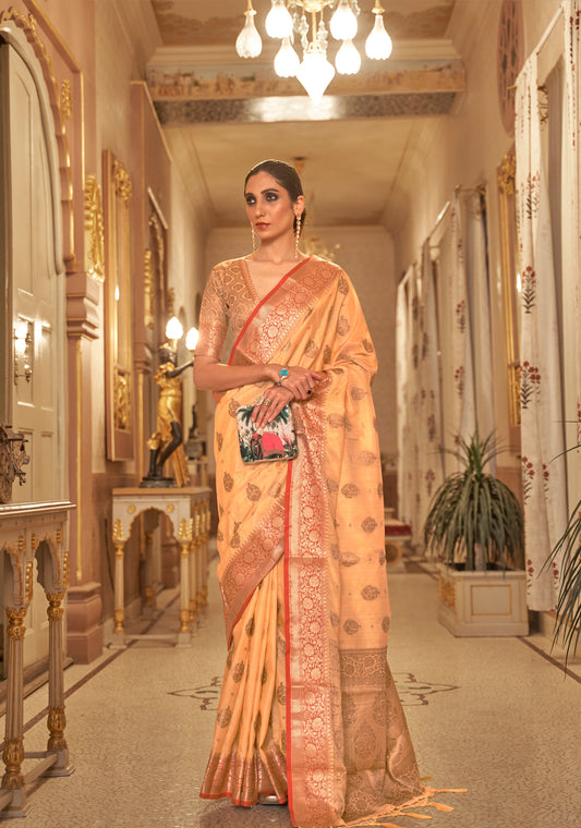 Dark Mustard Karmani Silk Handloom Saree