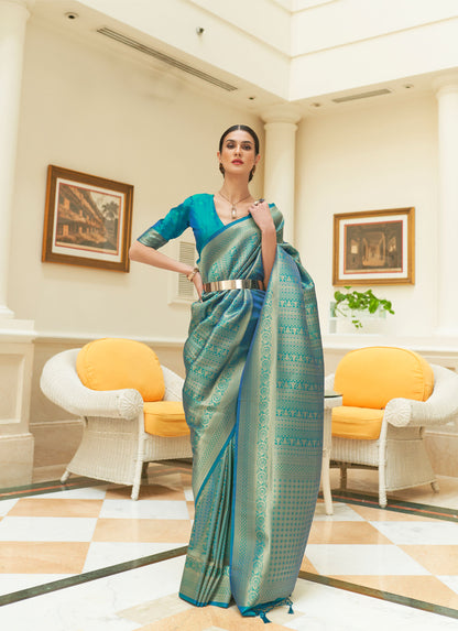 Green Kishika Silk Sequins Saree