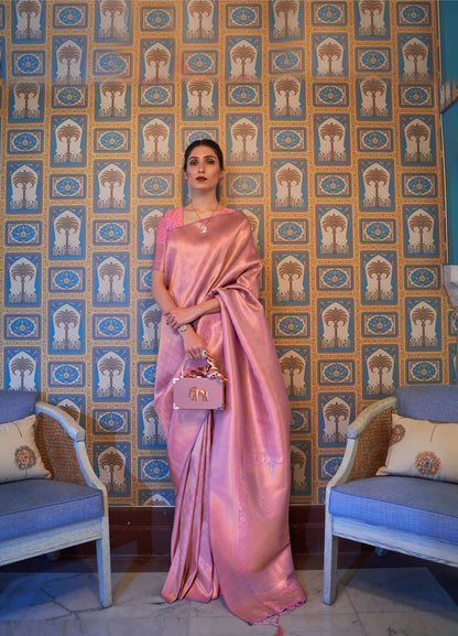 Mauve Kumbhi Silk - Petals Handloom Saree