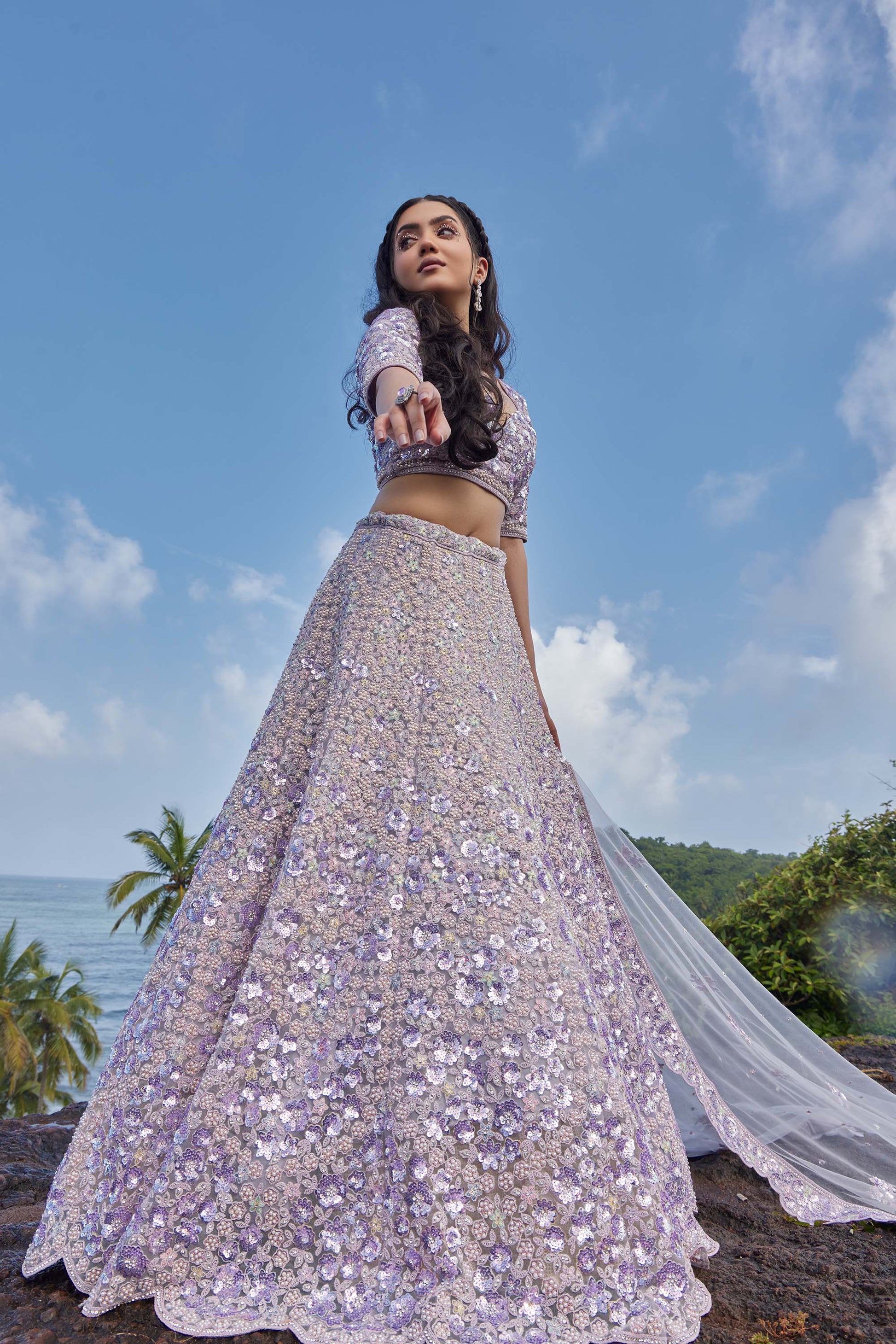 light purple indian wedding dress Shop Indian Bridal Reception | KYNAH USA
