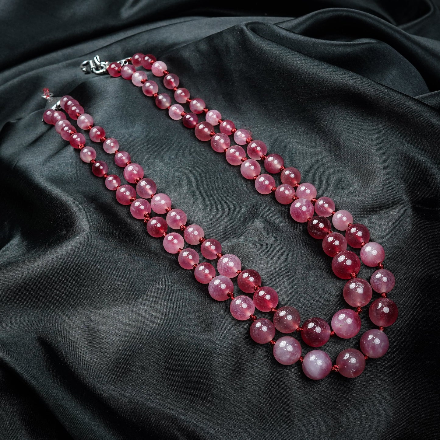 Zevar Club Yellow Green Orange Glossy Beads Double Layer Handcrafted Statement Necklace