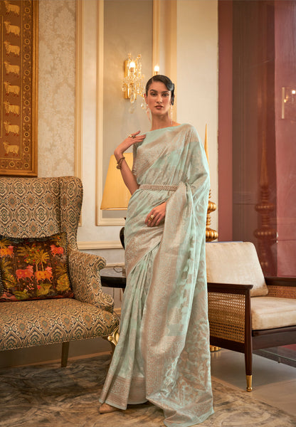 Green Kyma Silk Modal Handloom Saree